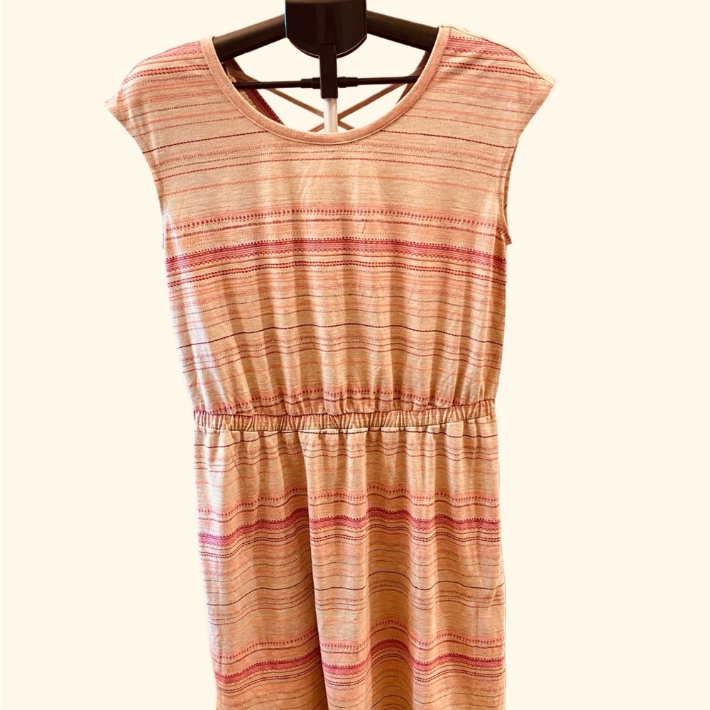 Sonoma Striped Pink and Tan Women’s Casual Dress, Large, NWT